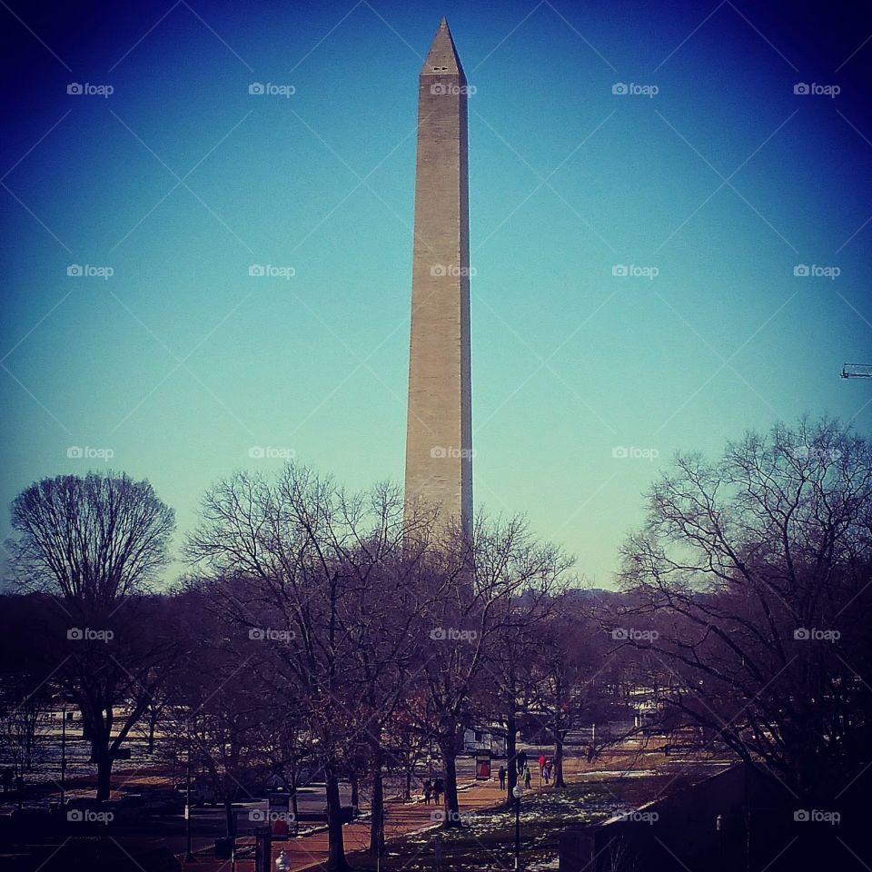 Washington Monument. Took this photo of the Washington Monument while on a field trip with my daughter to DC in January 2015.