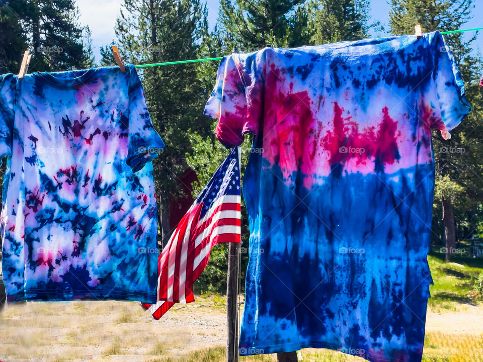 Tie dye on the 4th of July 