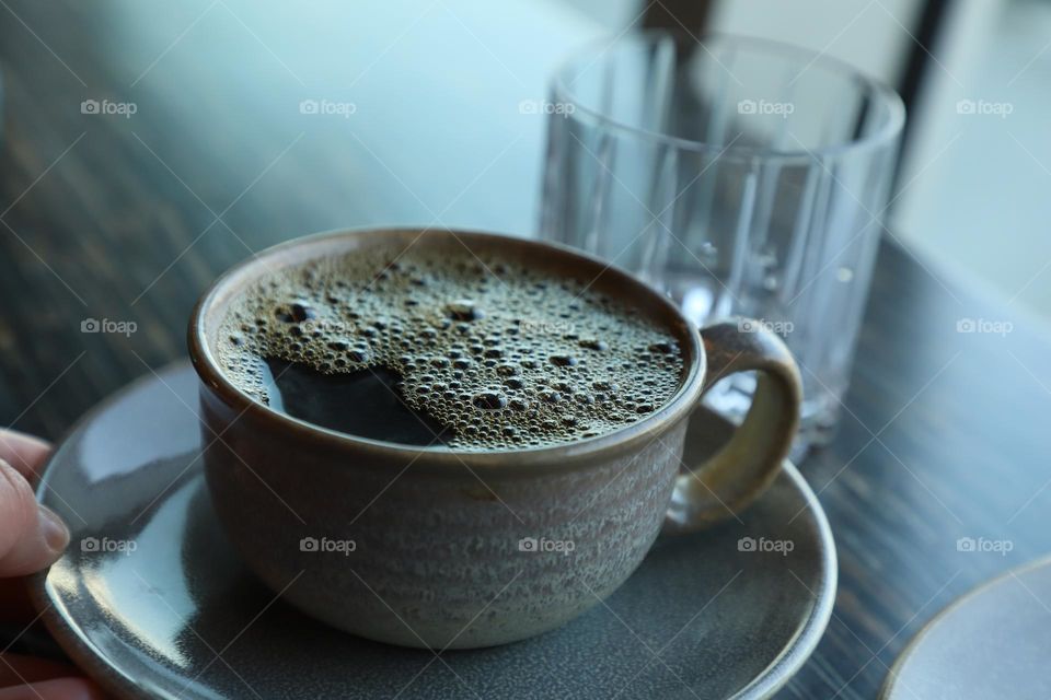 Coffee smiling in a cup 