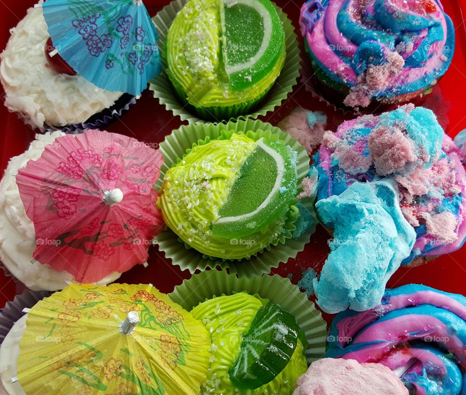 colorful cupcakes