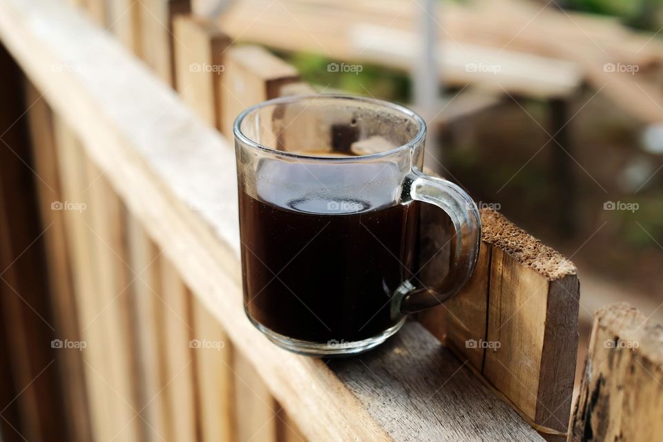 fresh black coffe