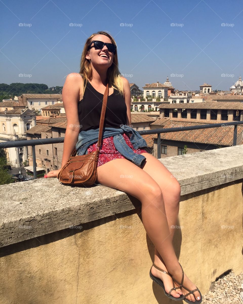Enjoying the beautiful cityscape of Rome 