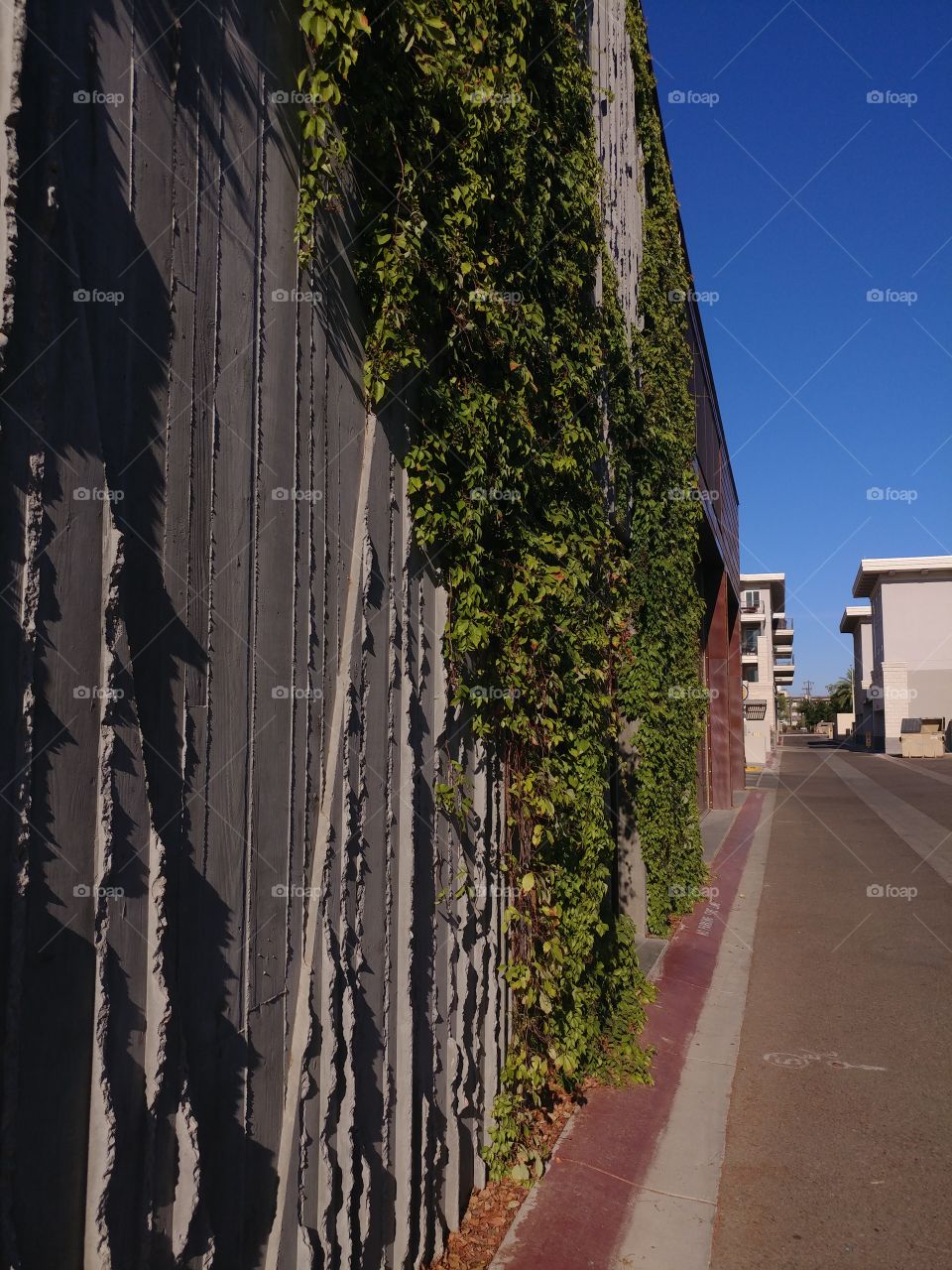 Scottsdale Museum of The West. Side alley with condos in the distance. Scottsdale Arizona