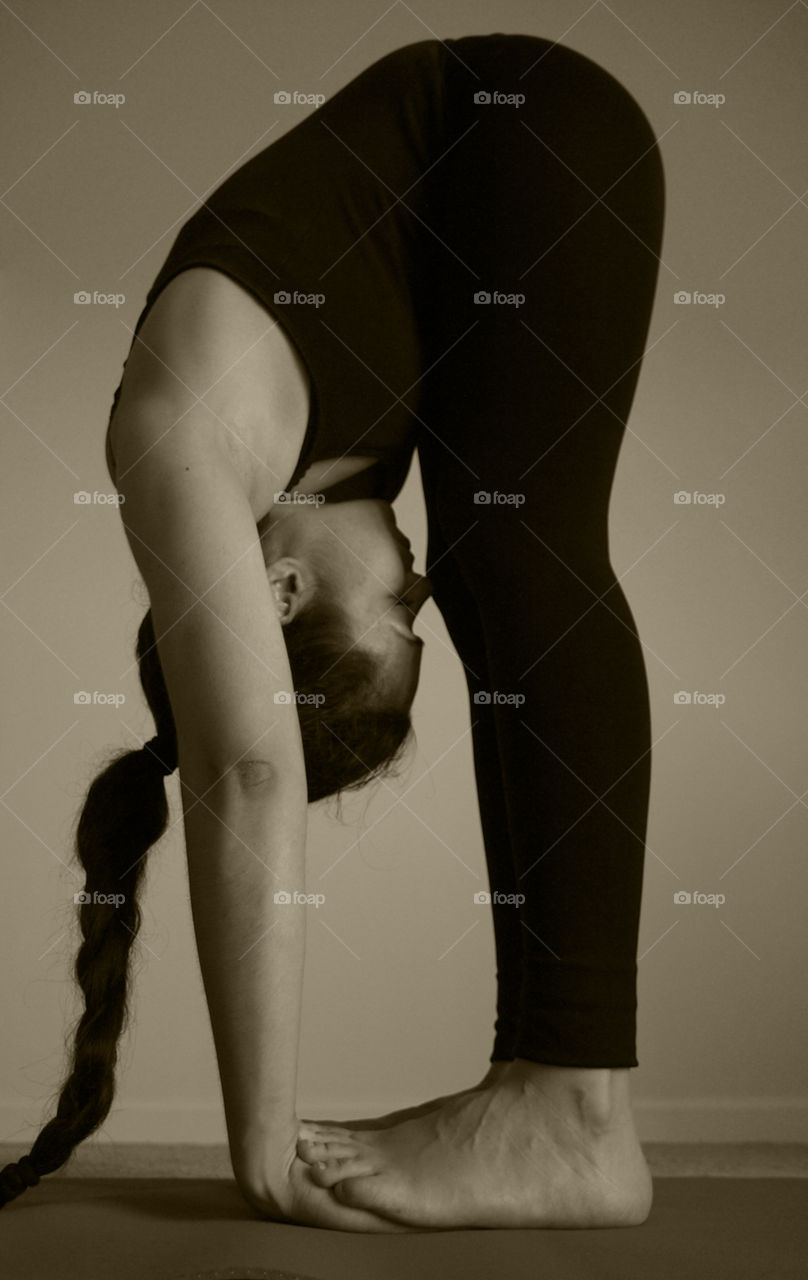 woman bw yoga health by tsaras70