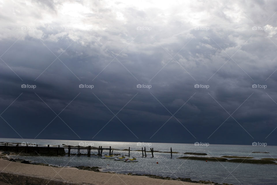 Water, Beach, Storm, No Person, Sea