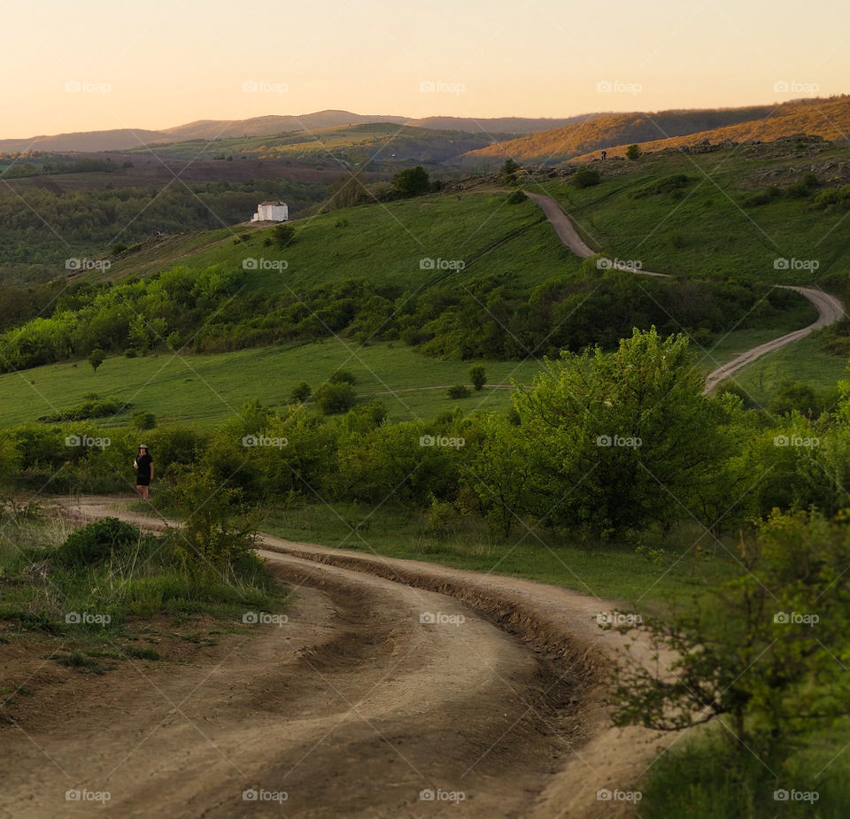 The green path to the church