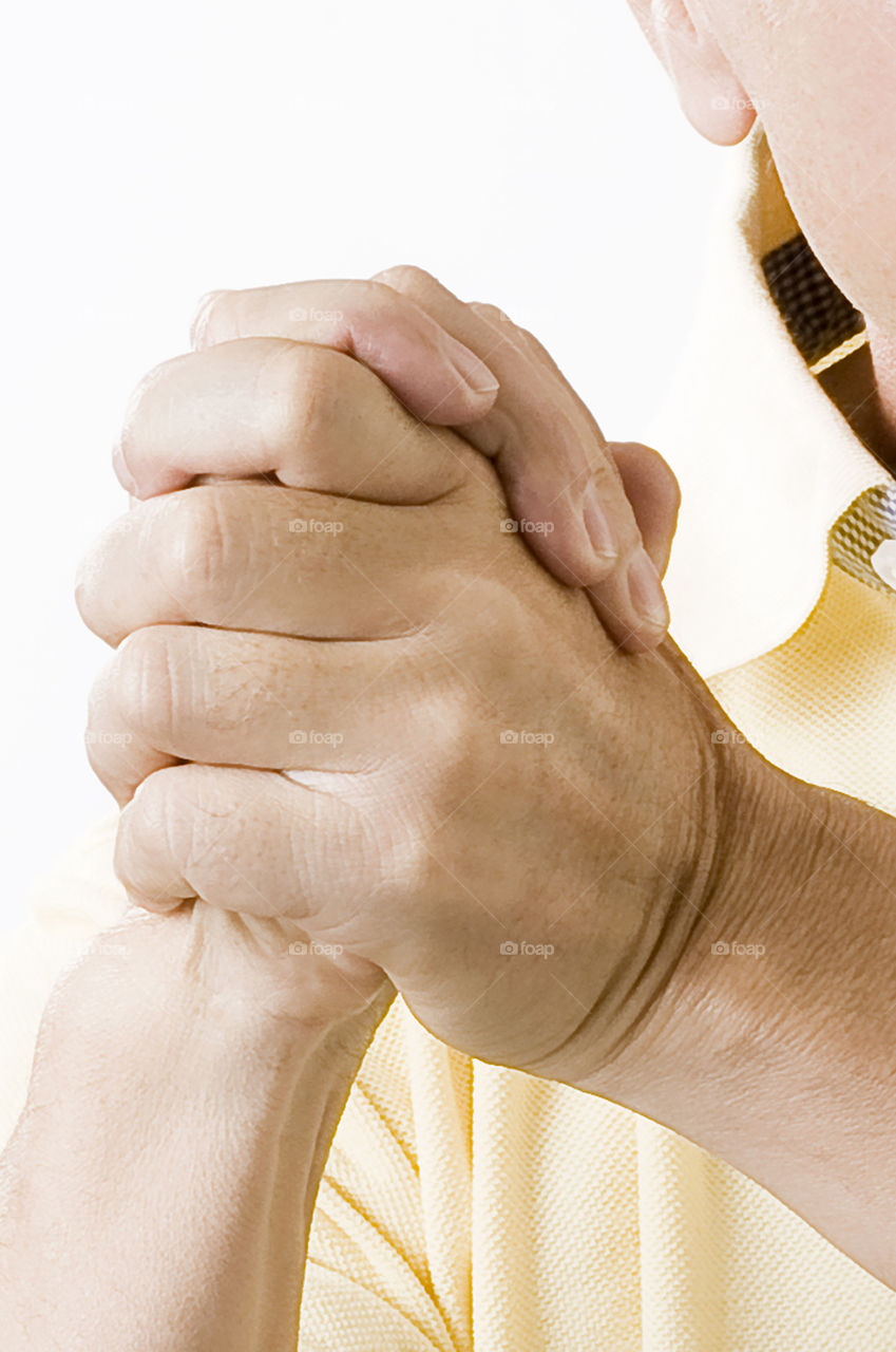 Cuffs man hands on background