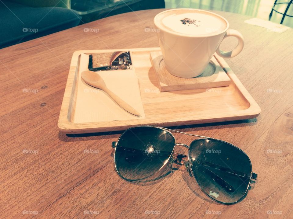 sunglasses and coffee