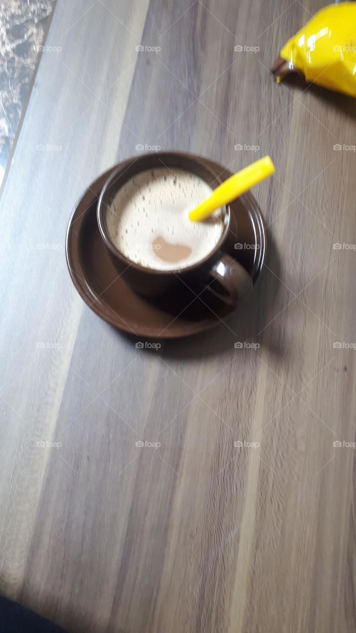 serving a cup of coffee in the afternoon