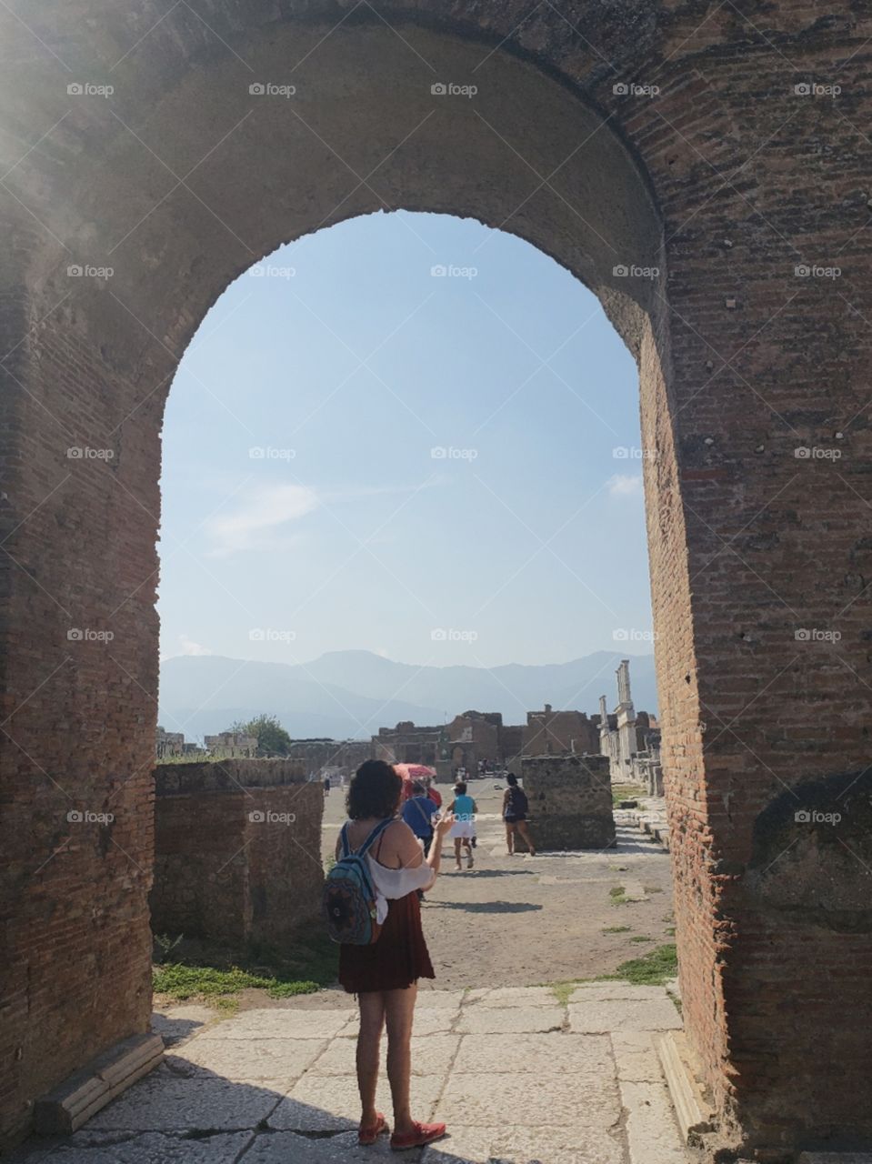 posando en Italia, Pompeya