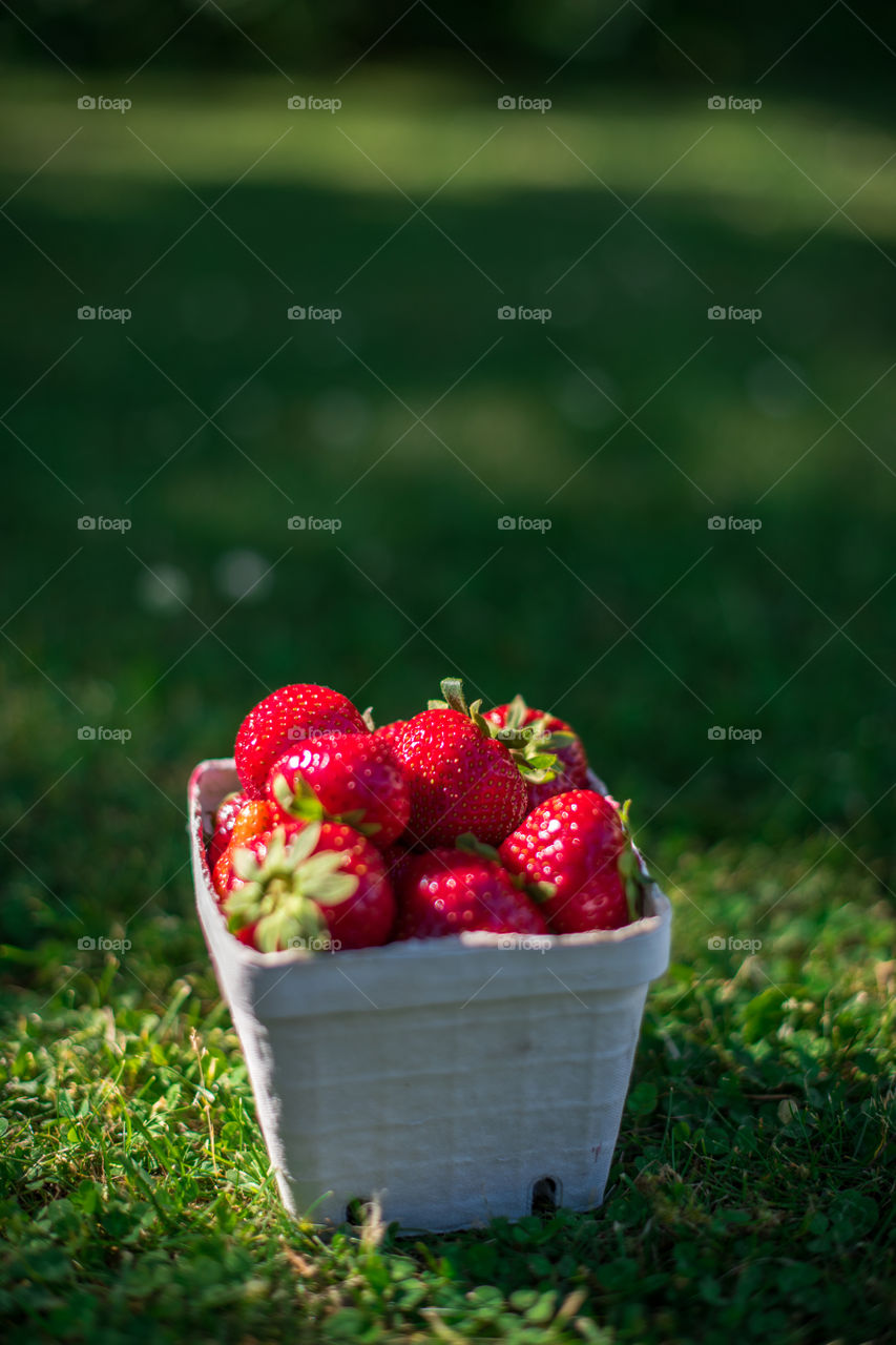 Strawberries in a box