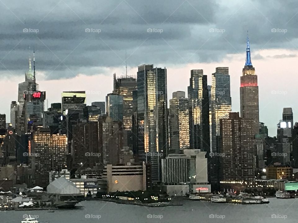 New York Skyline view manhattan 