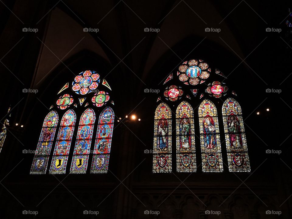 Stained Glass, Church, Monument, Freiburg, Germany