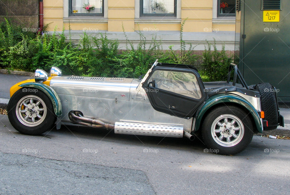 Caterham car, Lotus 7, on Oslo street