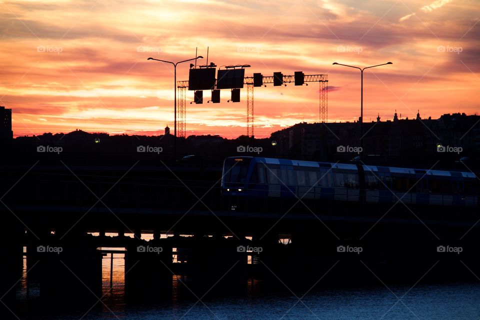 Sunset over Stockholm, Sweden