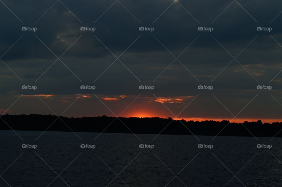 beautiful spring sunset