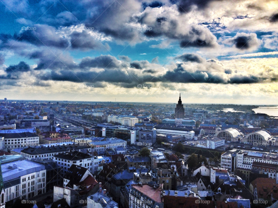 riga sky city architecture by penguincody