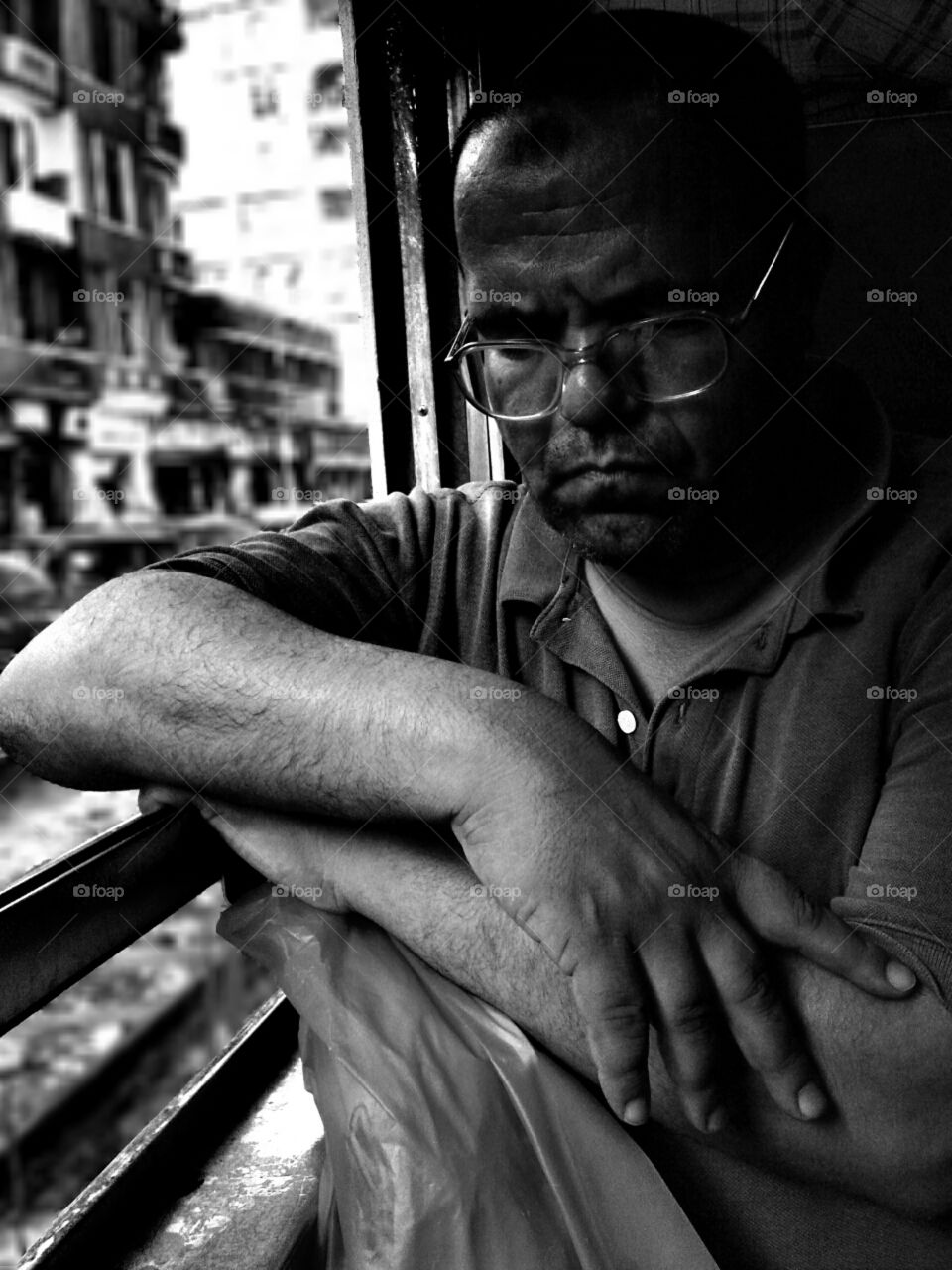 old man. he was so sleepy in the metro and I was so lucky to shoot this photo