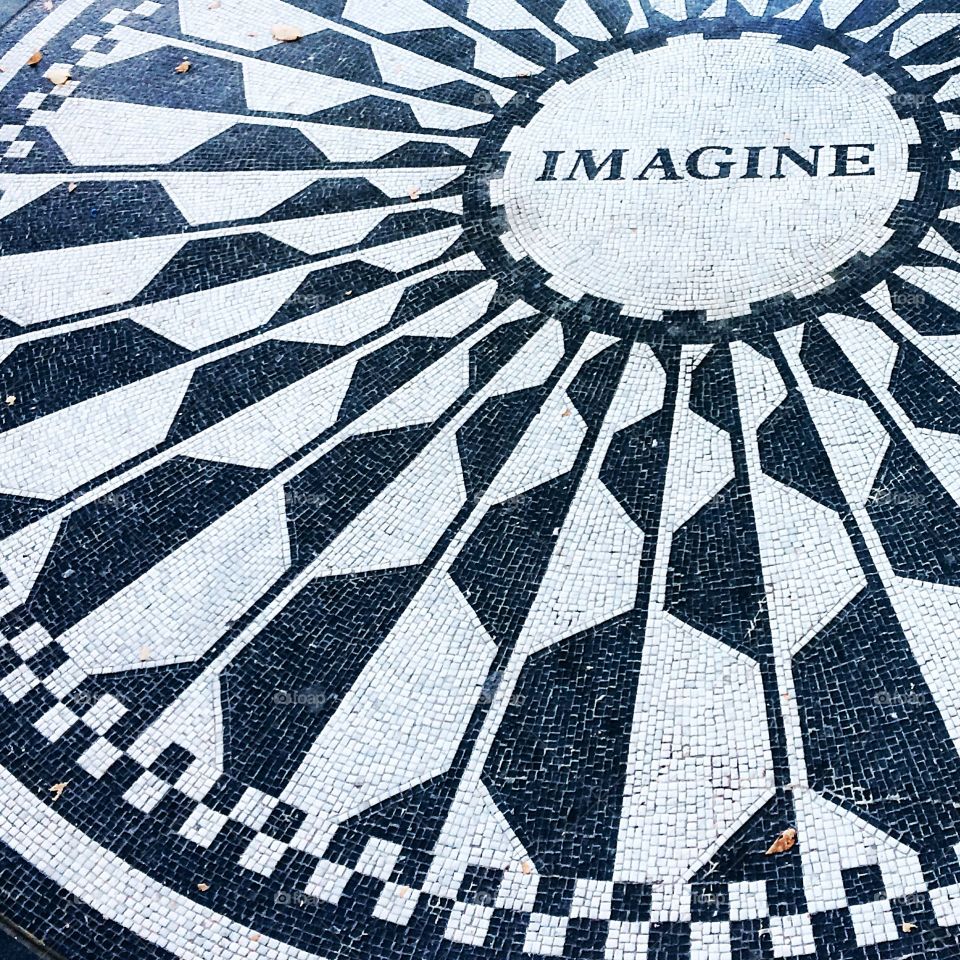 Imagine. Imagine, a dedication place to John Lennon of Beatles band.