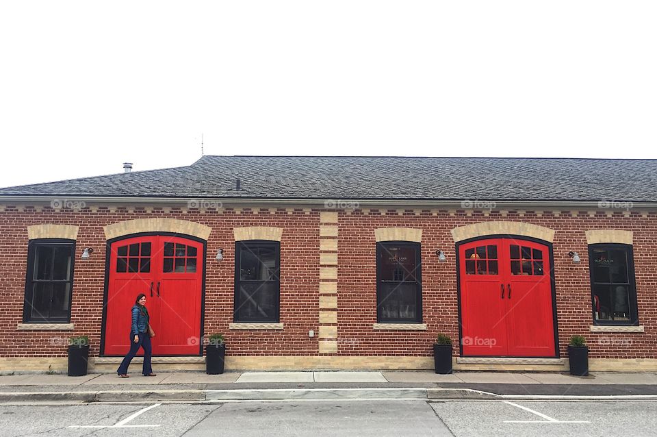 Red door lady