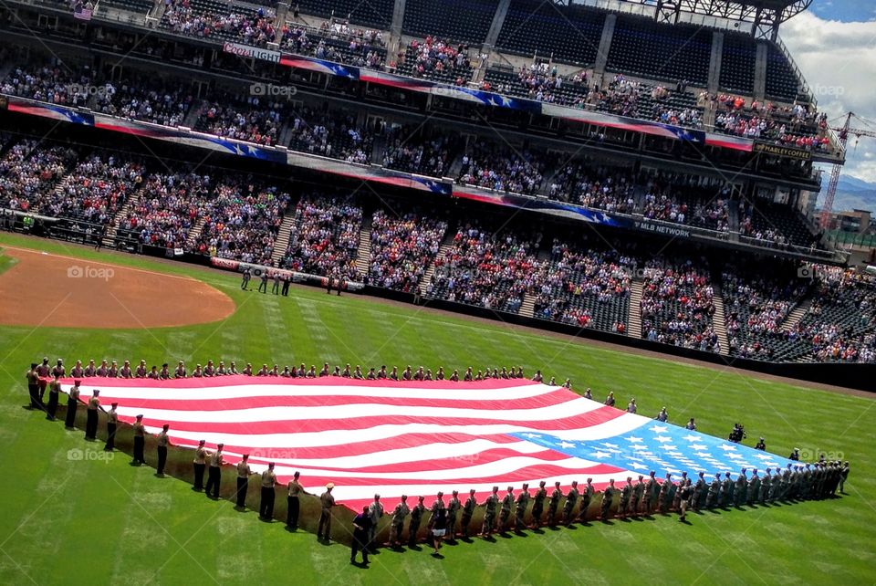 American Flag, Coors Field, Denver, CO