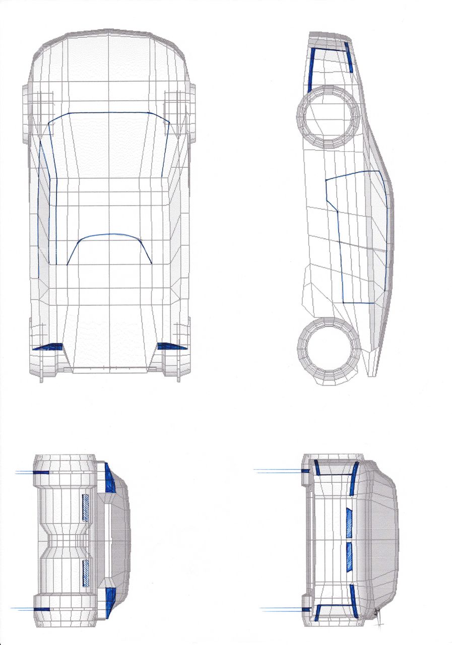 futuristic car concept scan