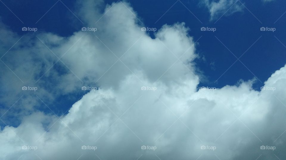 Clouds, blue skies