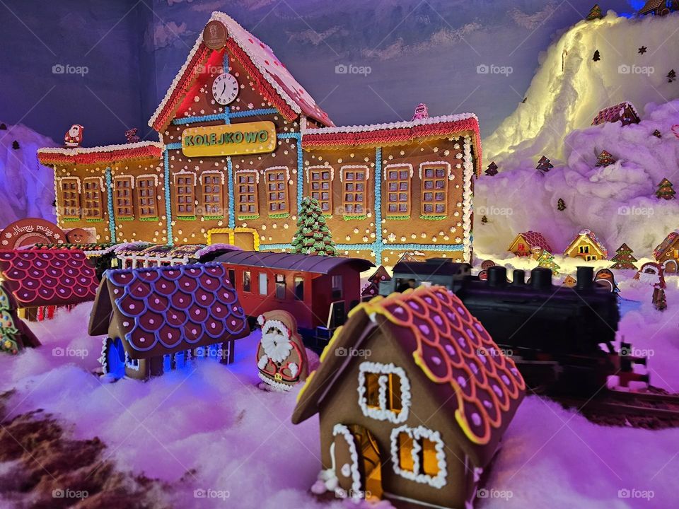 Christmas gingerbread town