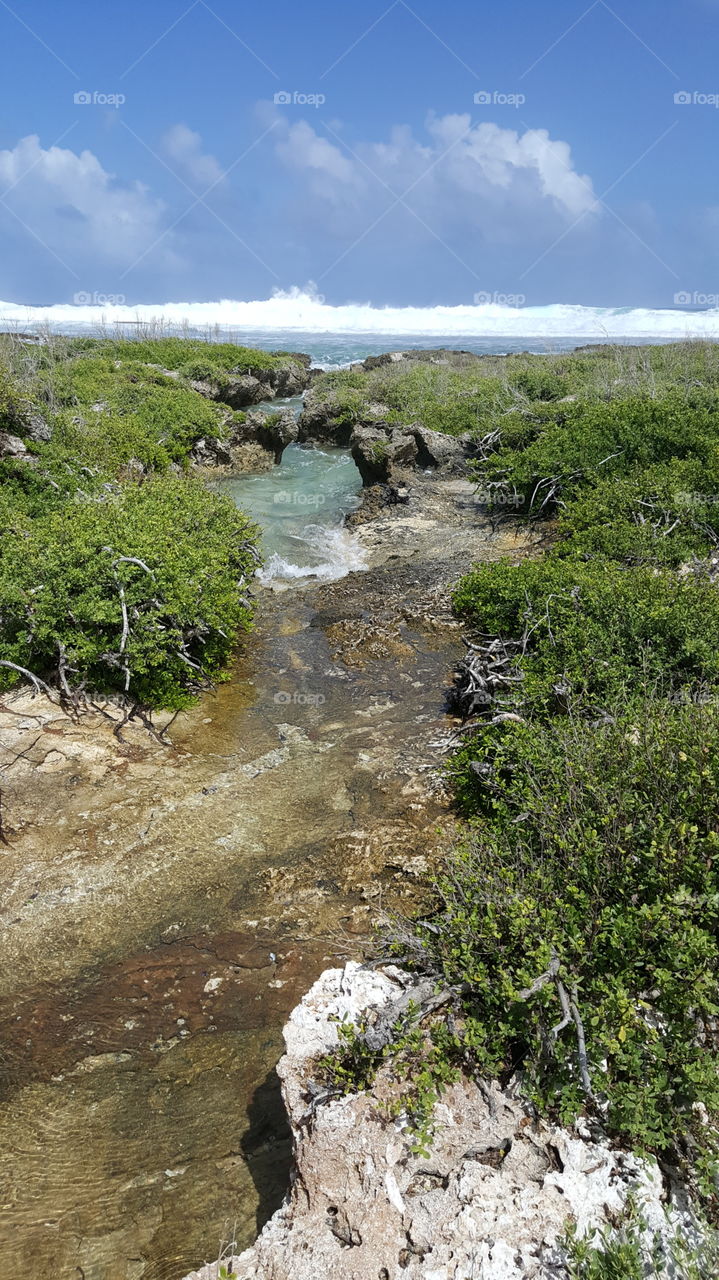 Beach landscape in Guam