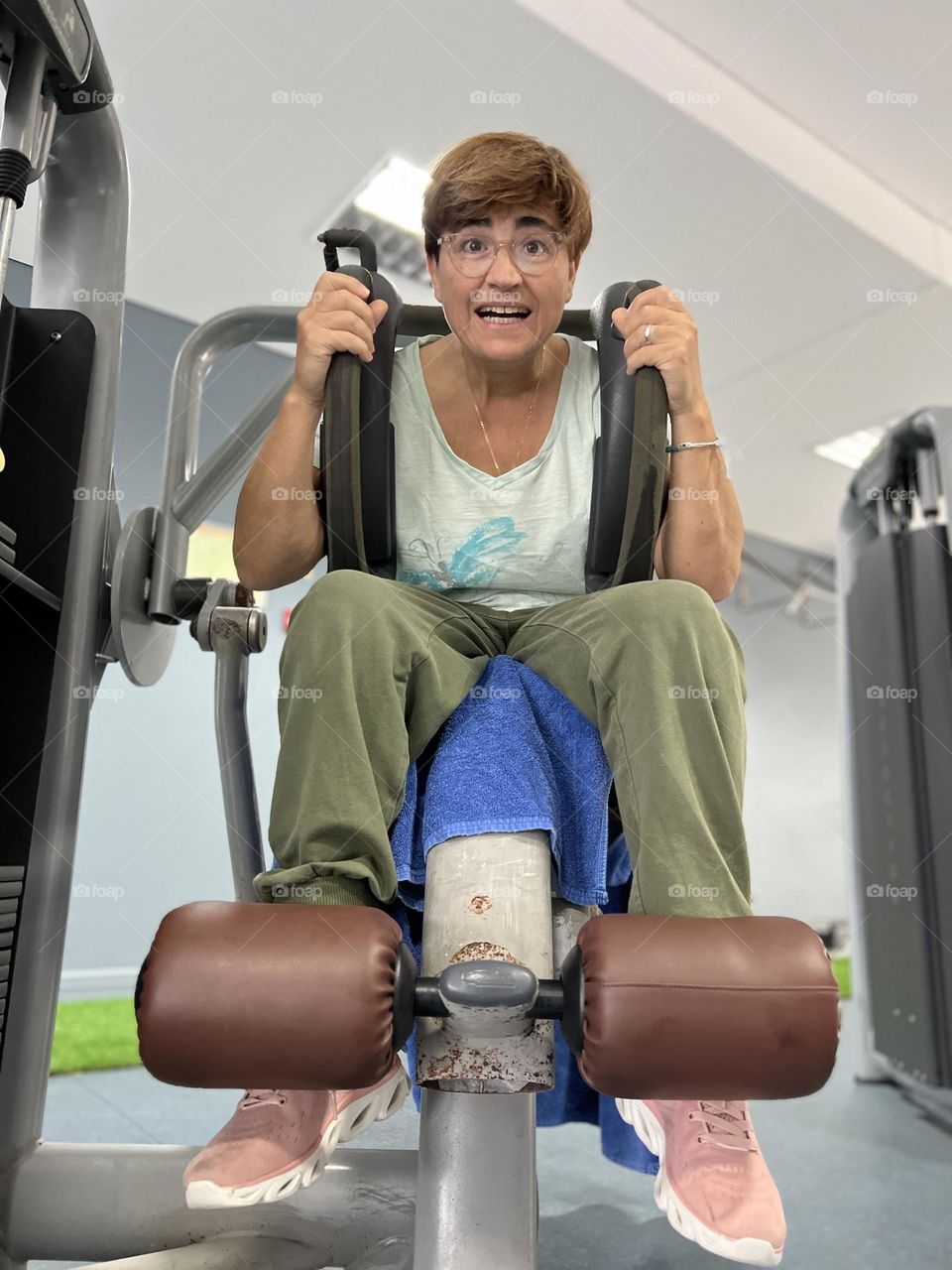 woman during total abdominal exercises