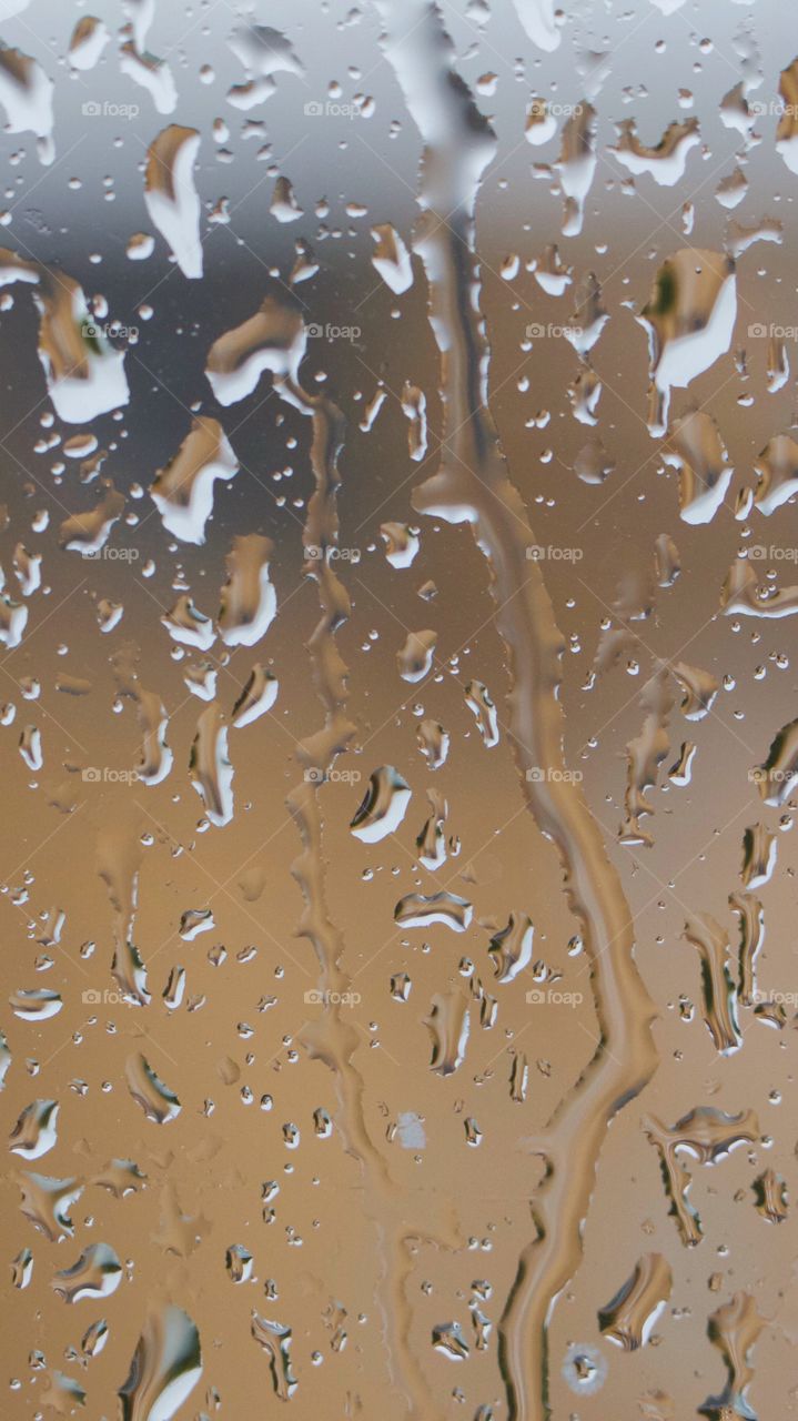 Water drops on glass