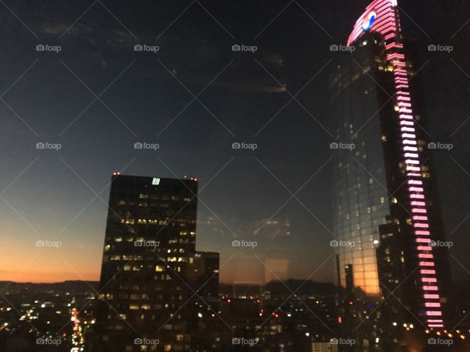 Downtown LA sunset seen from the 32nd floor!!