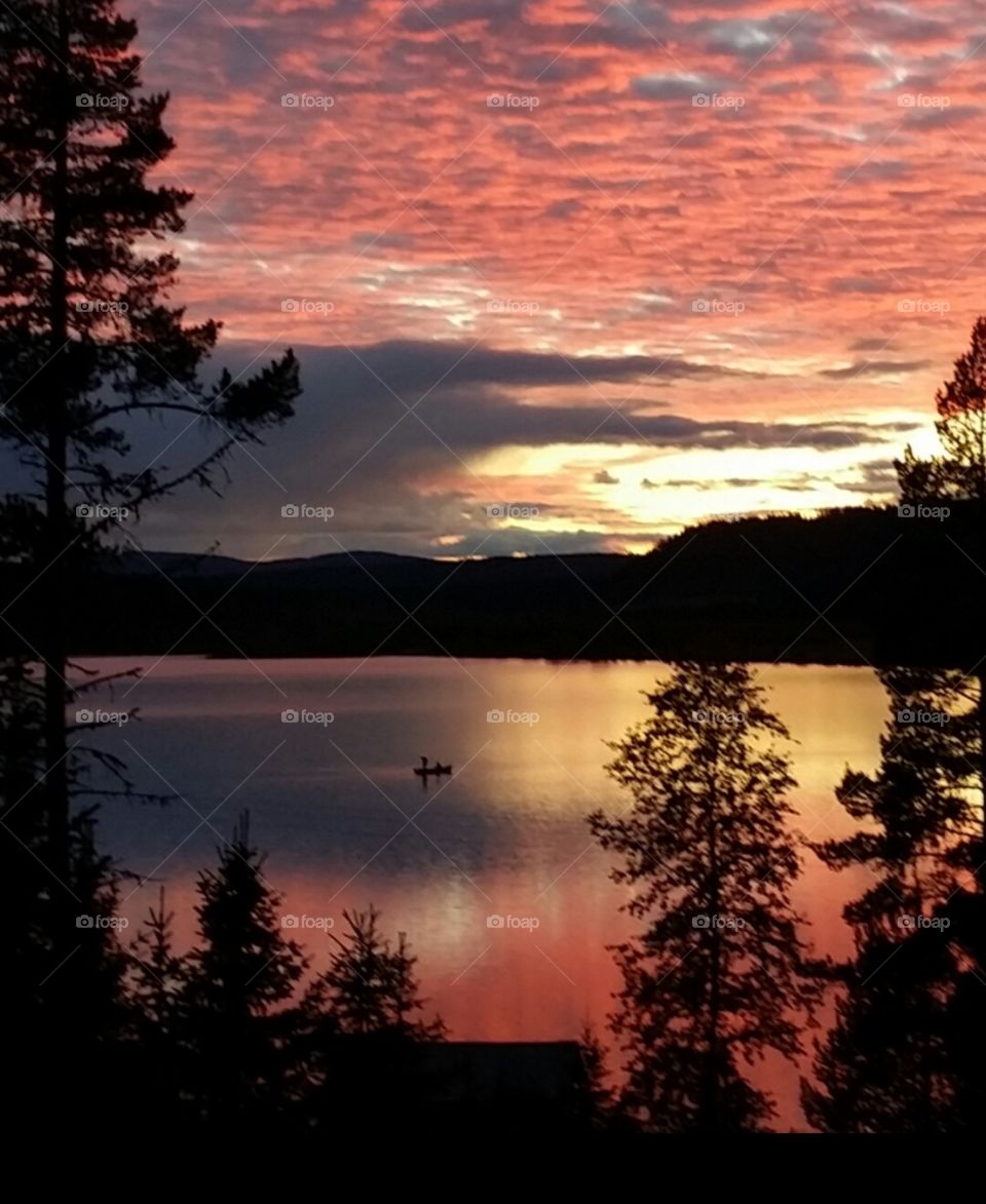 Sunset in Valdres, Norway