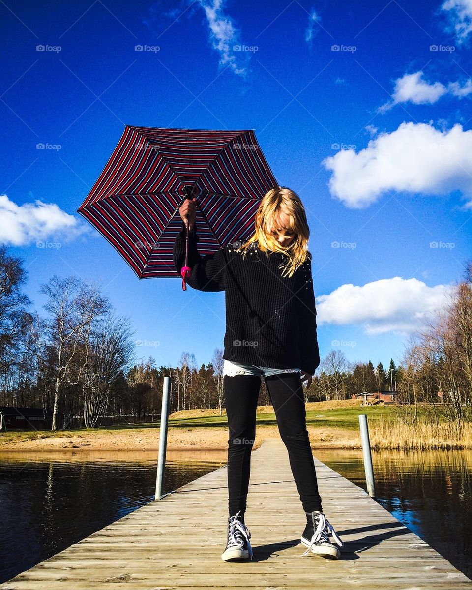 Girl with an umbrella