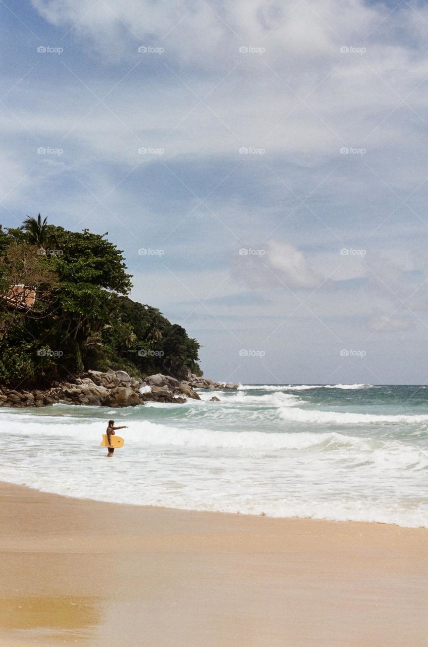 Surfer in the ocean 