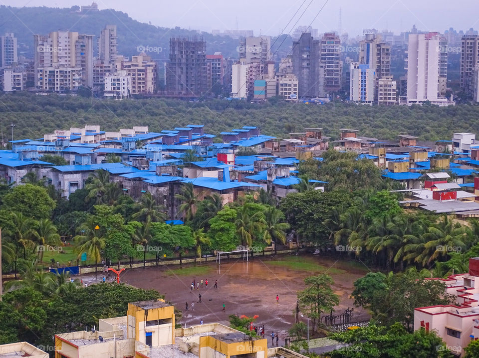 Blue Rooftops in the rains