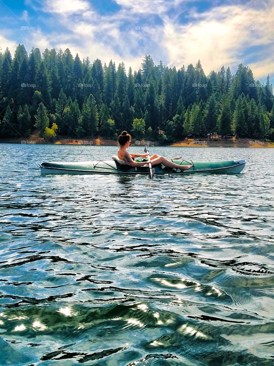 Kayaking at paradise lake