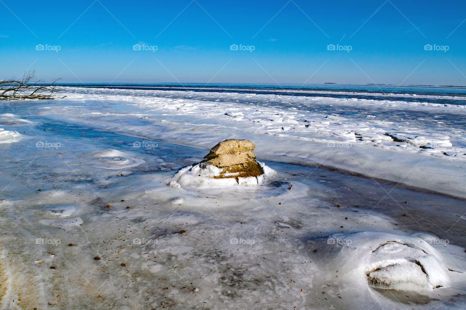 Frozen Chesapeake Beach 