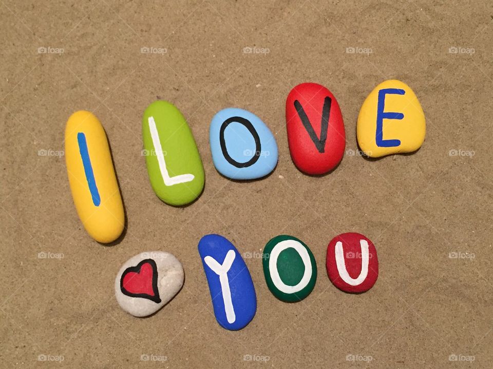 I love you in stones