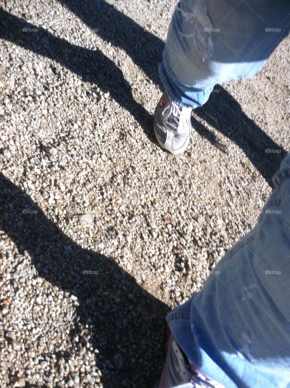 Walking up the mountain 