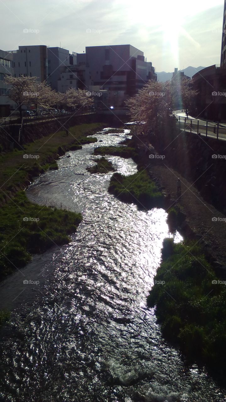 Sunny spring day in Matsumoto