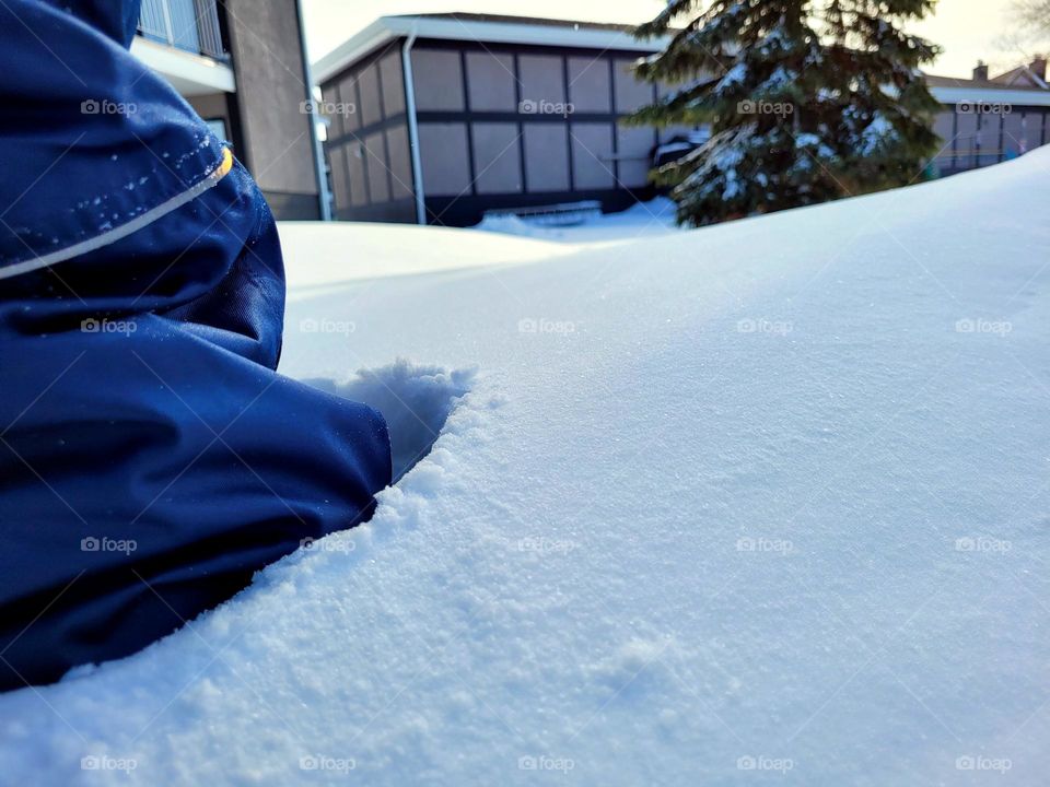 a lot of snow in the neighborhood