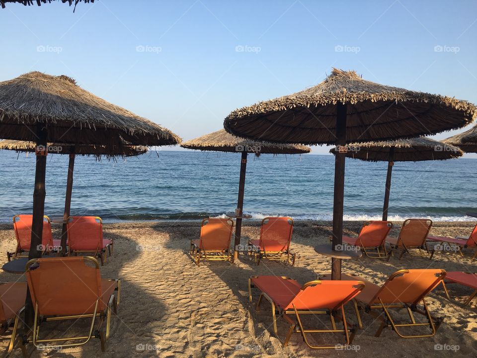 Amazing view on empty beach