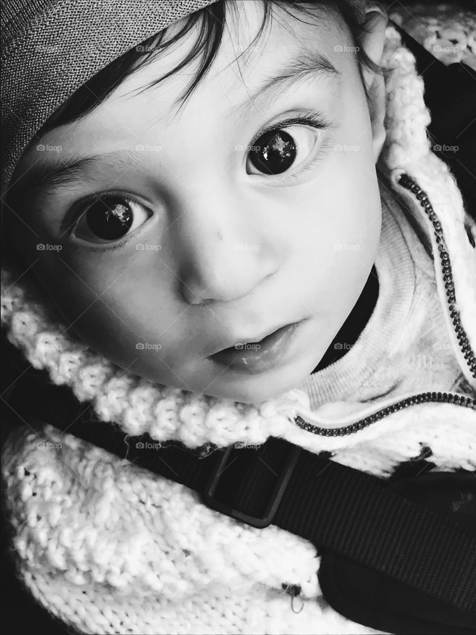 Black & White Baby Face 