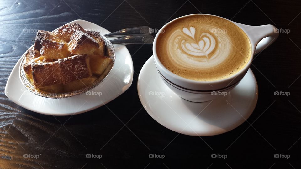 coffee and bread pudding