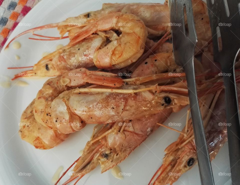prepared shrimps