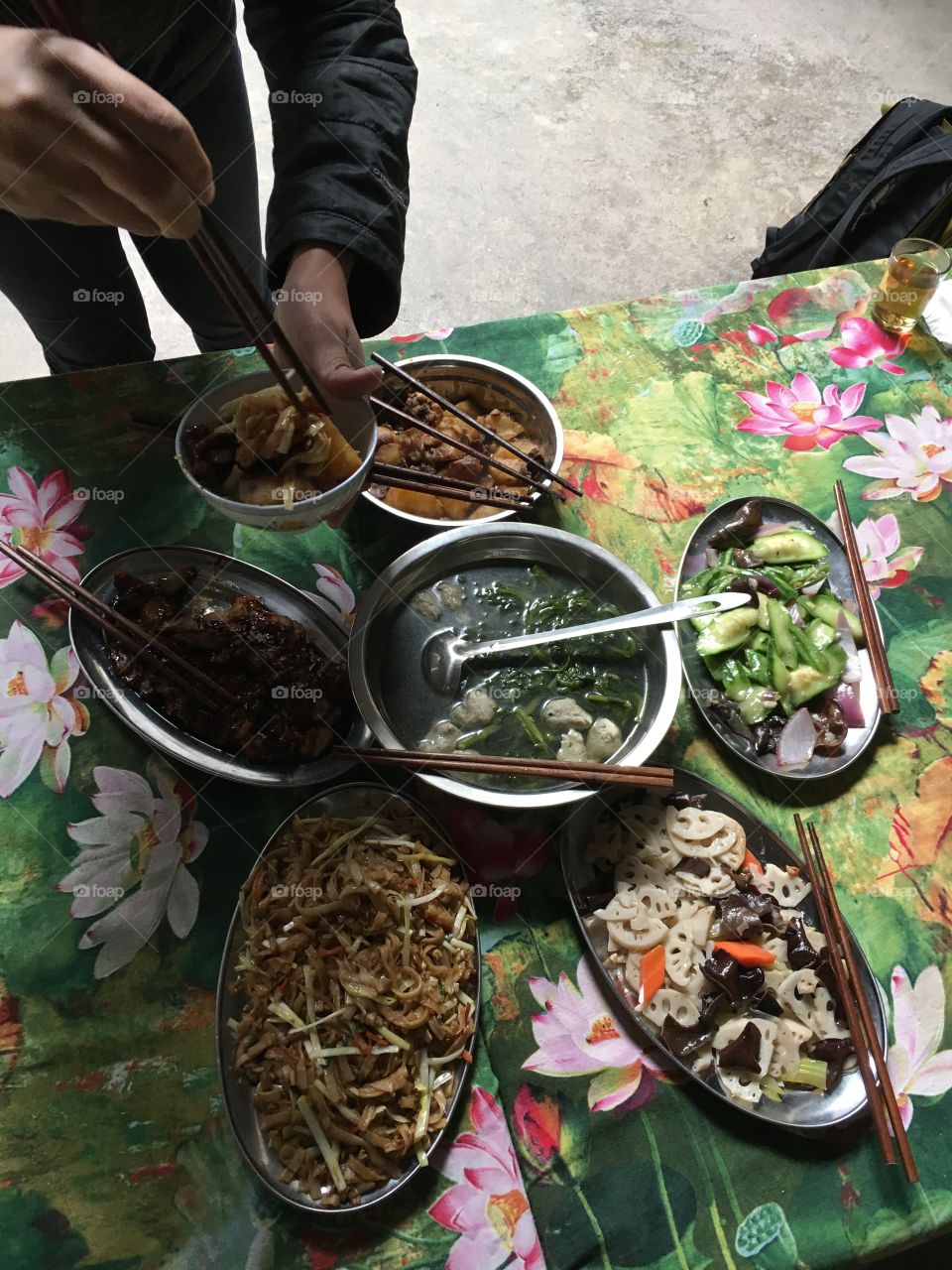 Family style lunch in southern China