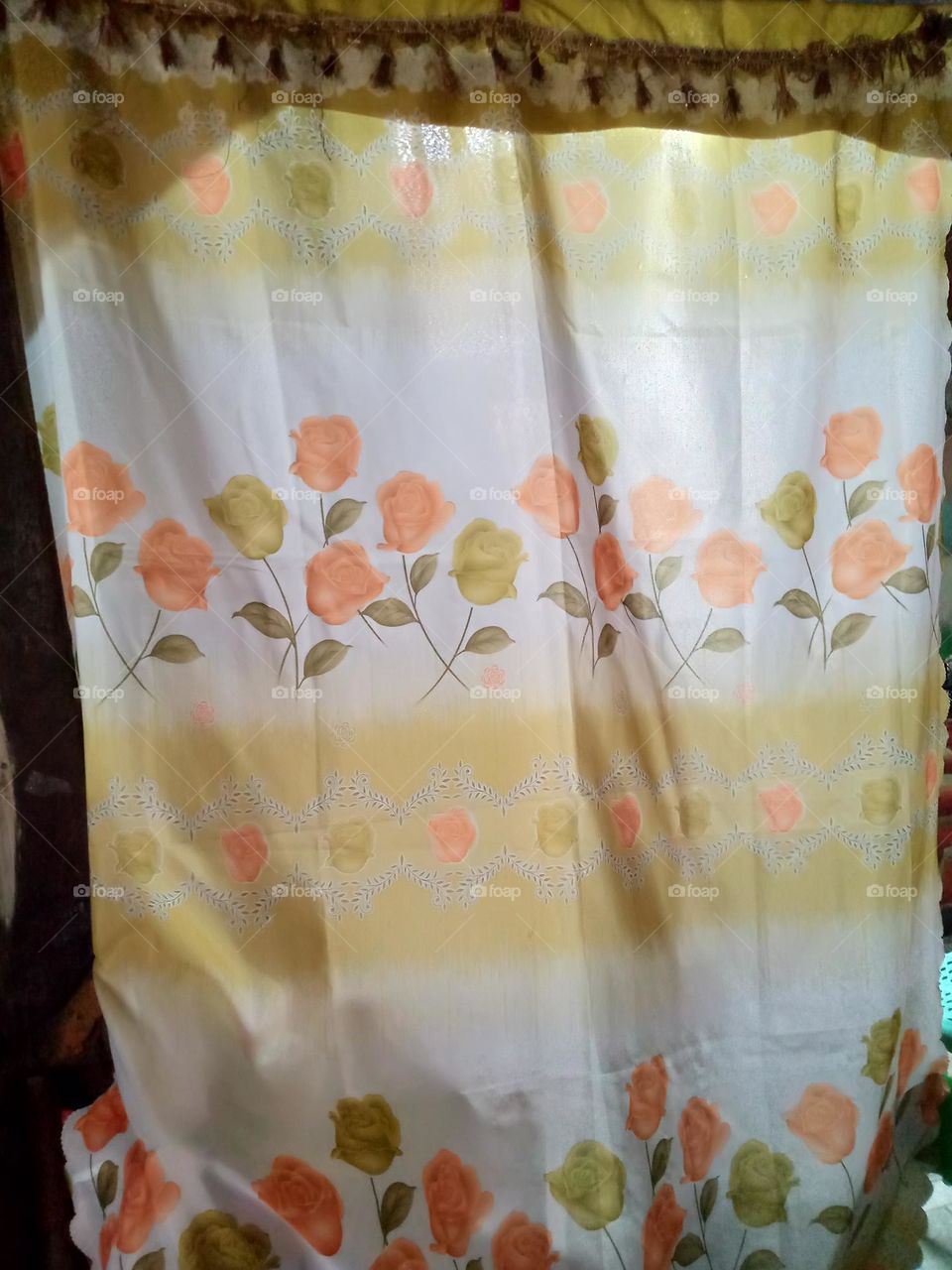 A VERY SIMPLE FLORAL DESIGN HOME CURTAIN