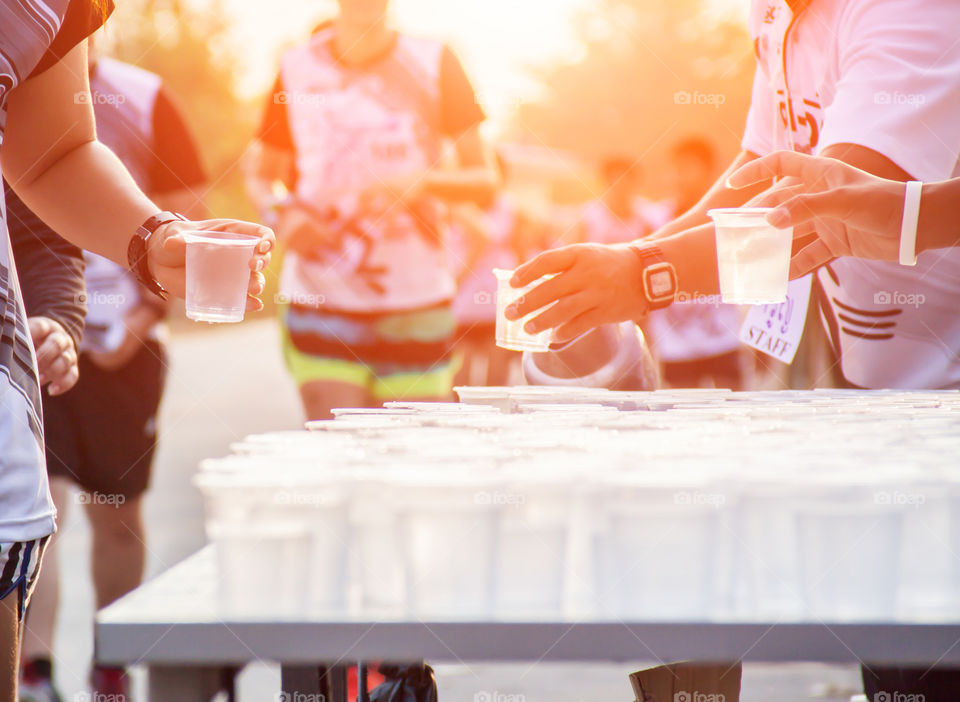 marathon, water point