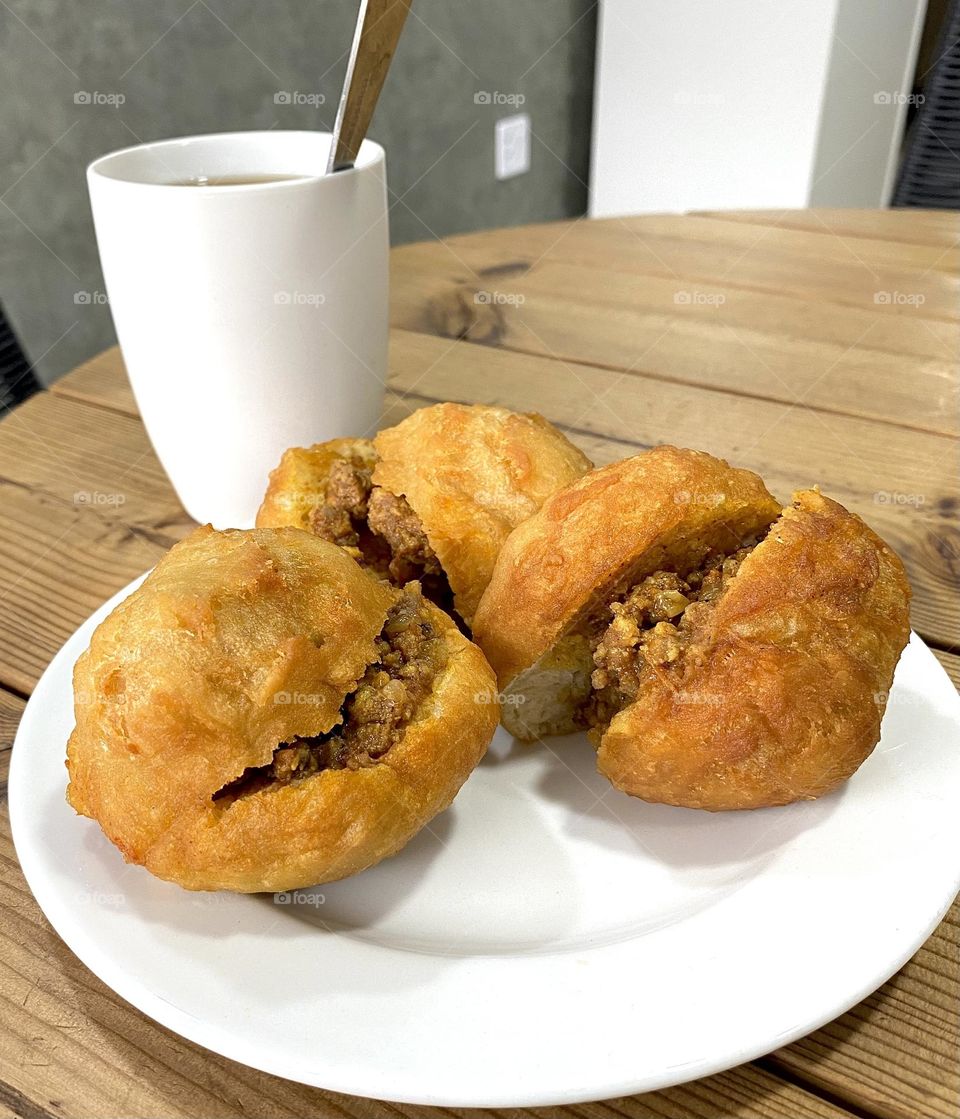 Amgwinya (Vetkoeks) with some mince🔥